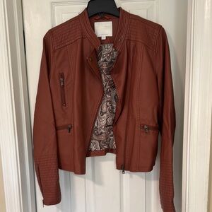 Women's Rust Leather Jacket